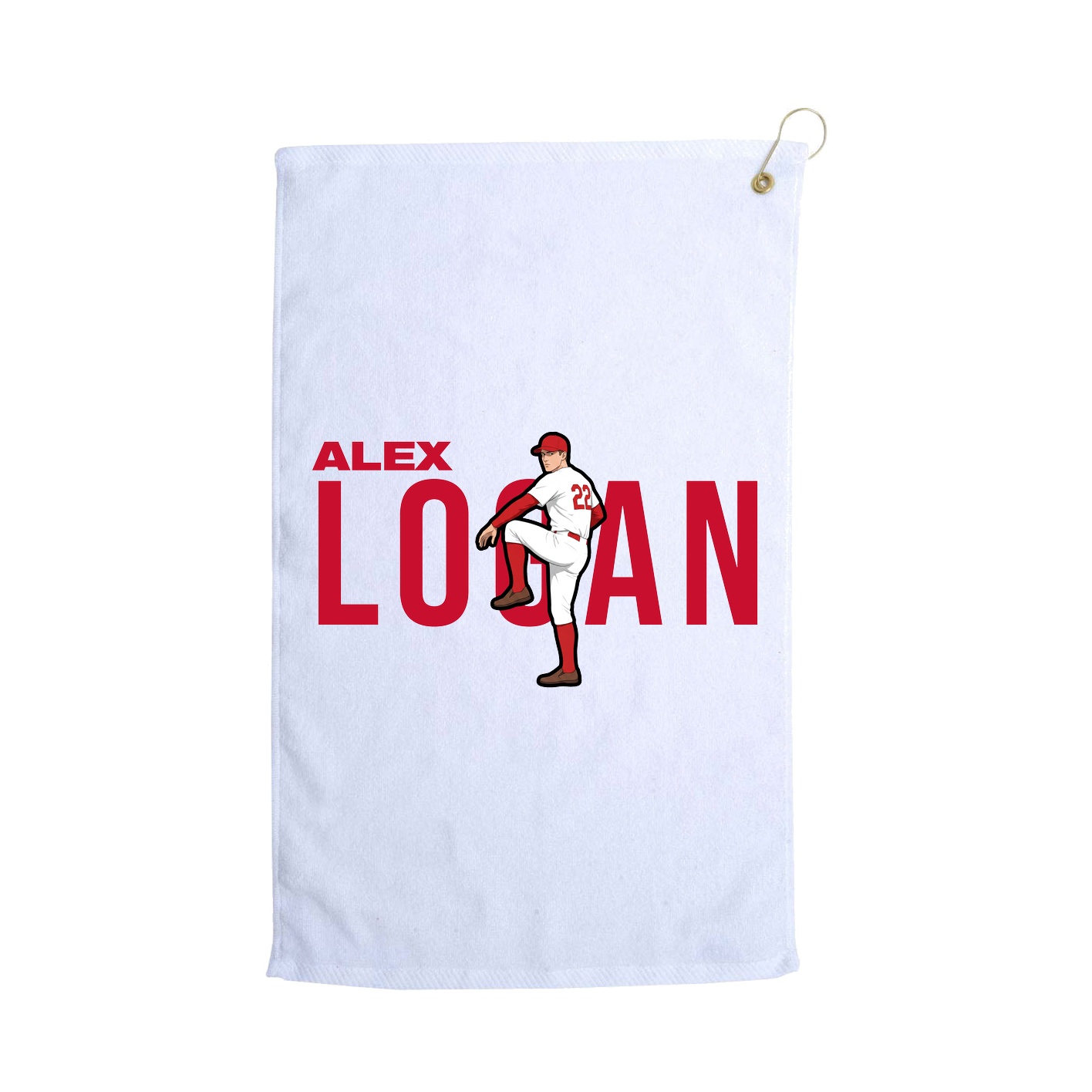 Golf Towel — Player Name in White