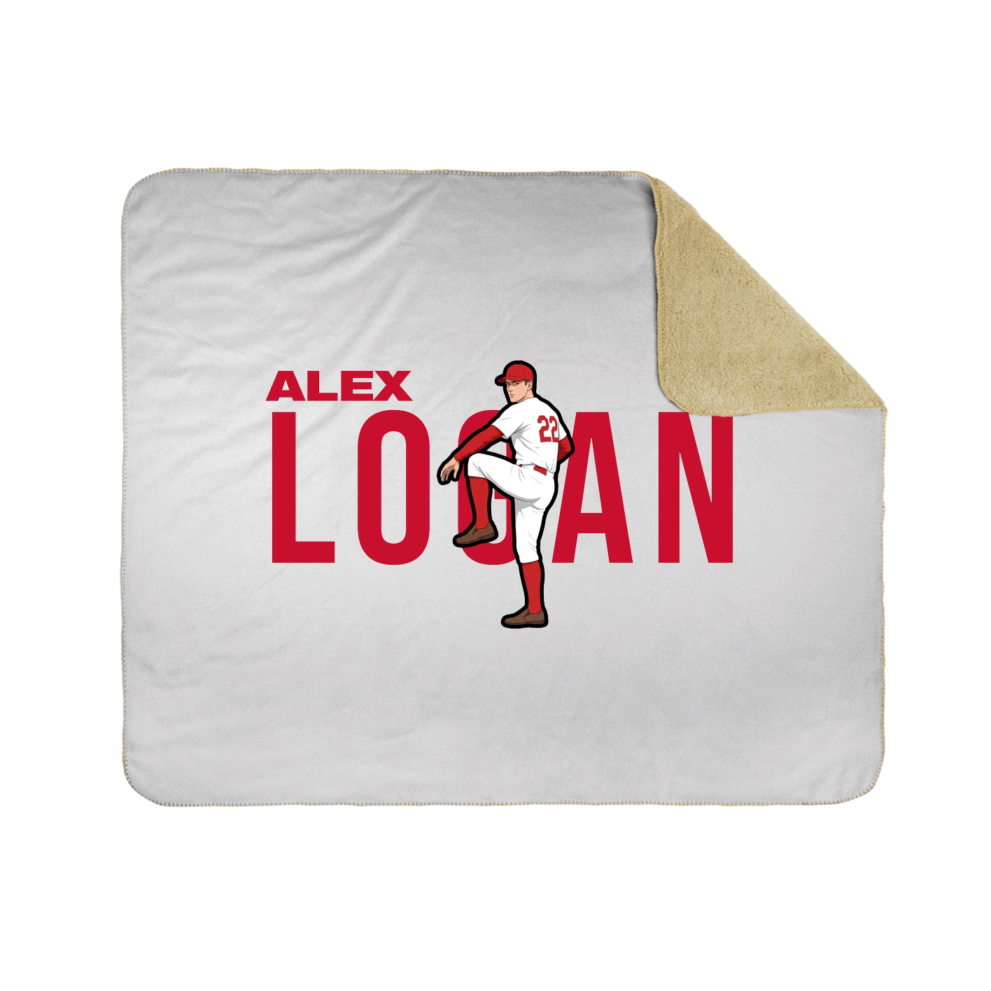 Throw Blanket — Player Name in White