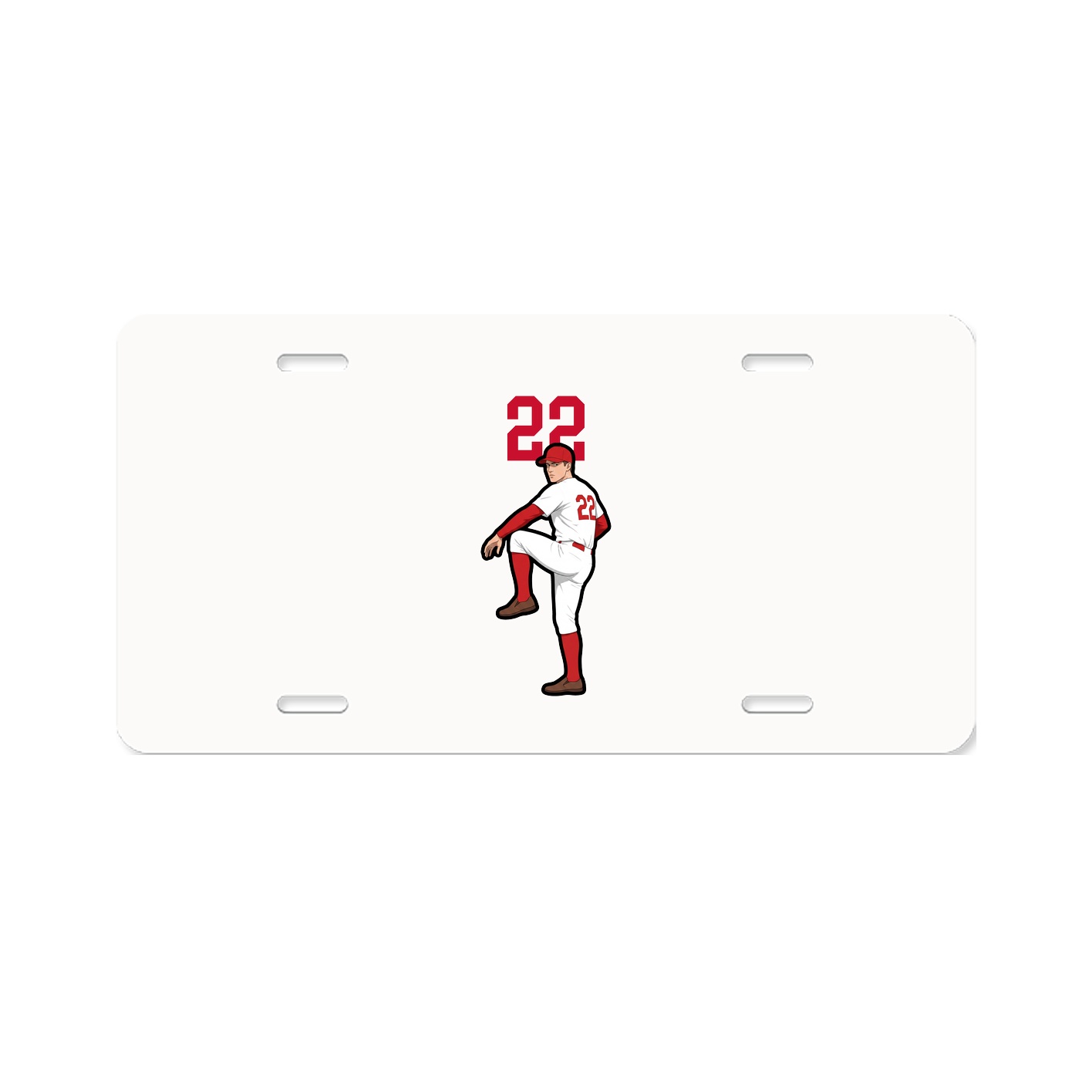 License Plate — Number Top in Classic