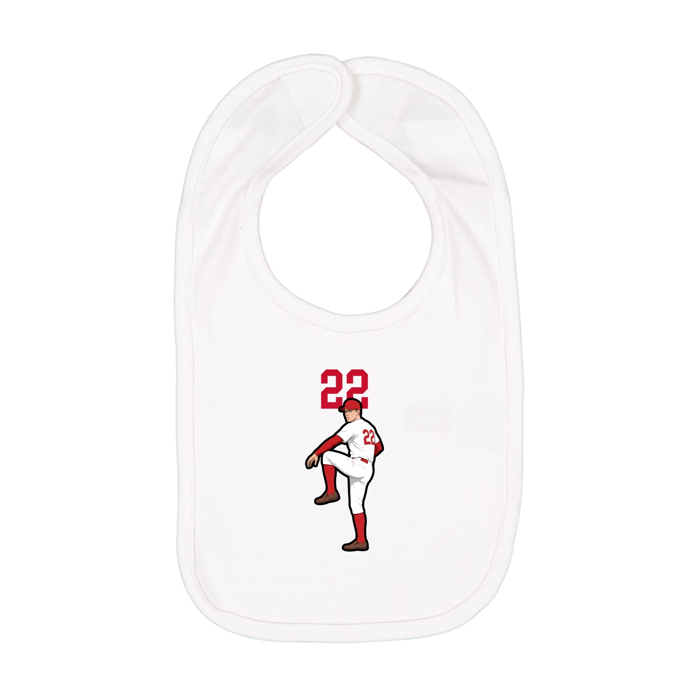 Infant Bib — Number Top in White