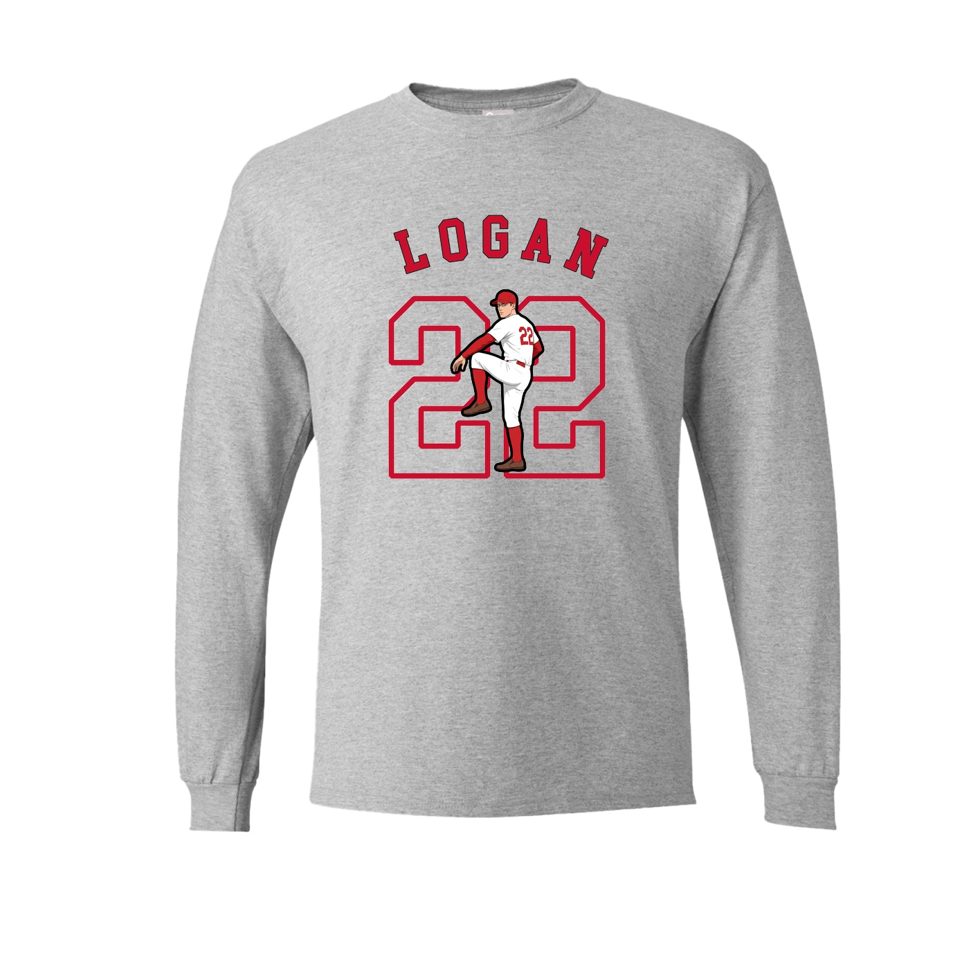 Long Sleeve Tee — Shirsey Arch in Grey