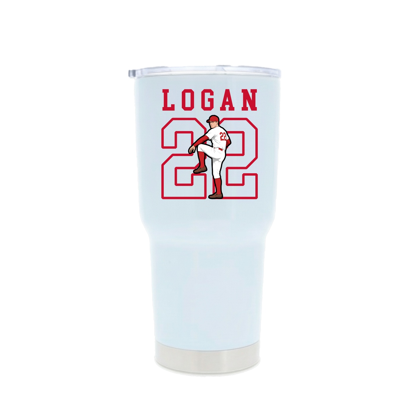 30oz Stainless Steel Tumbler — Shirsey in White