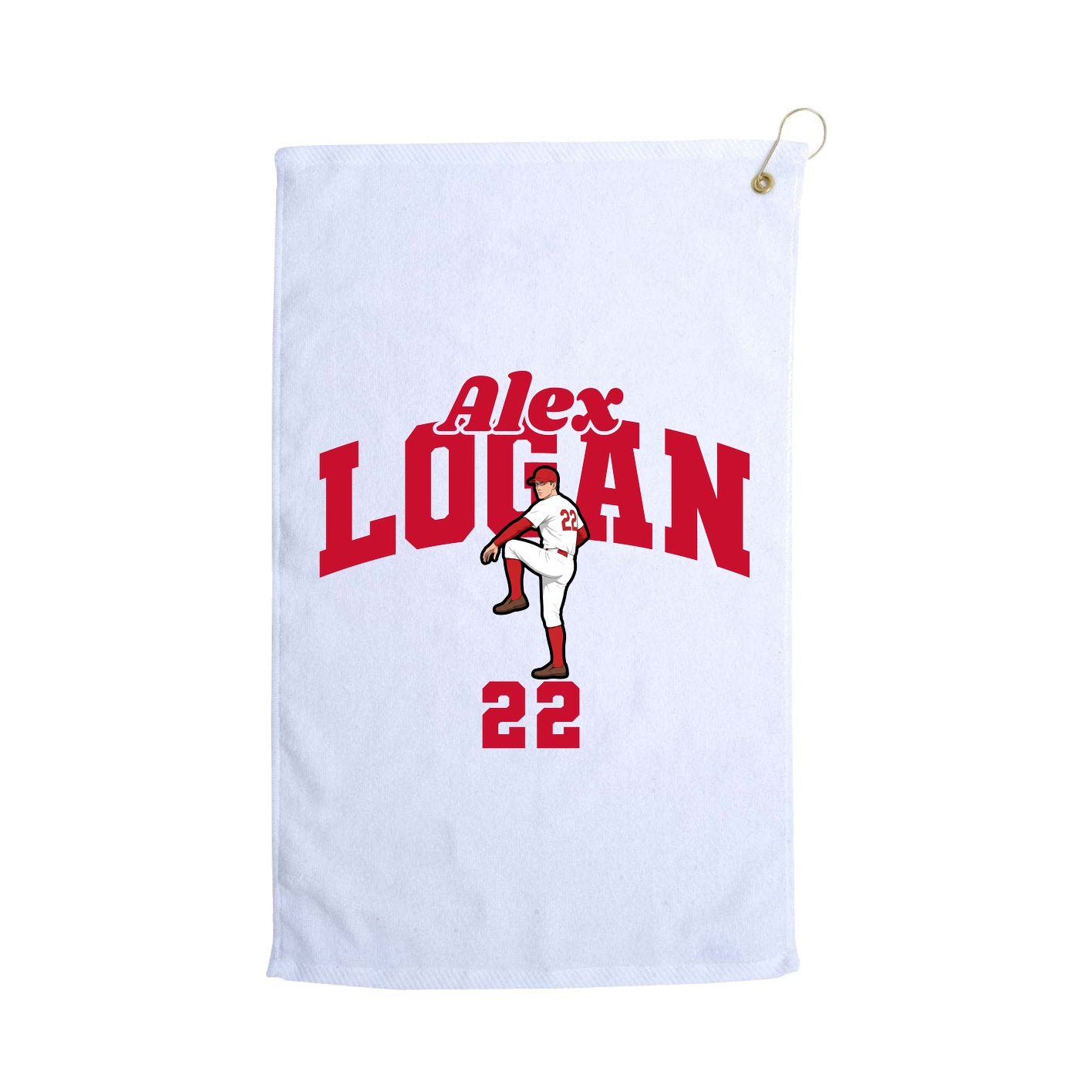 Golf Towel — Signature Arch in White