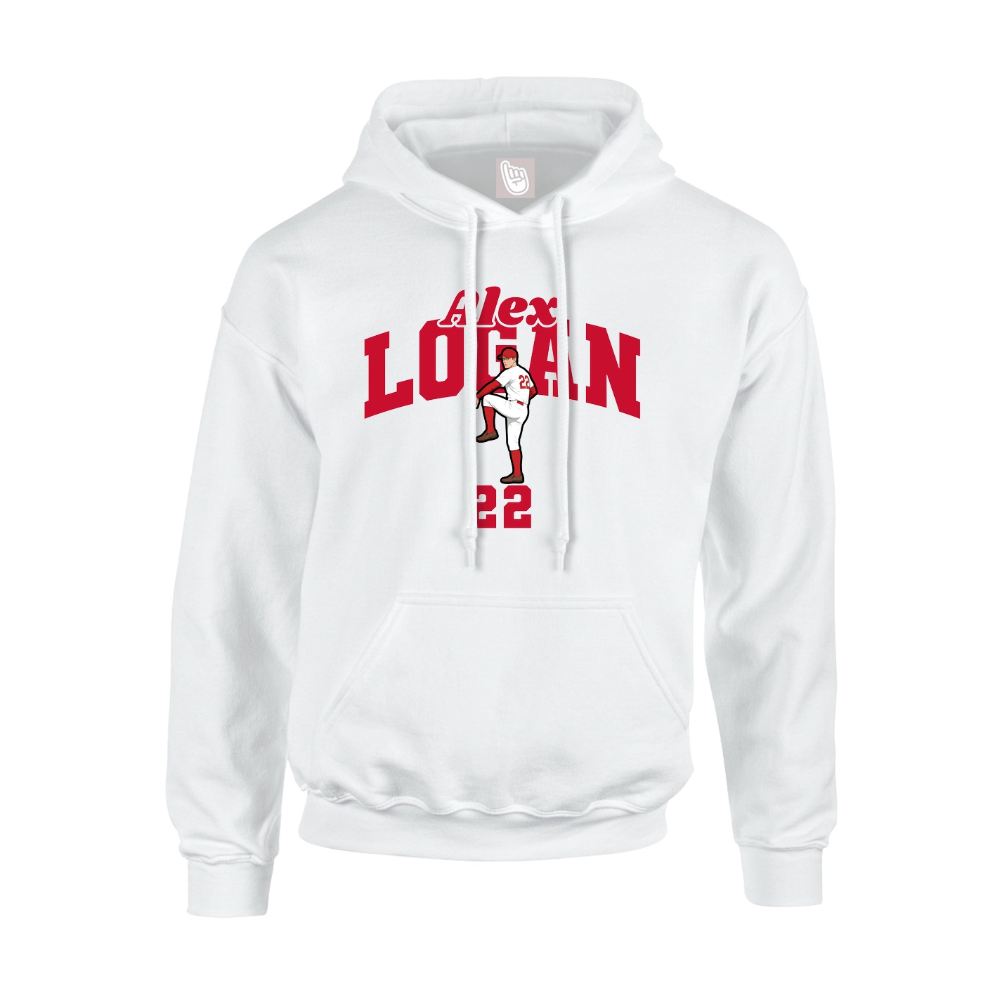 Hoodie — Signature Arch in White