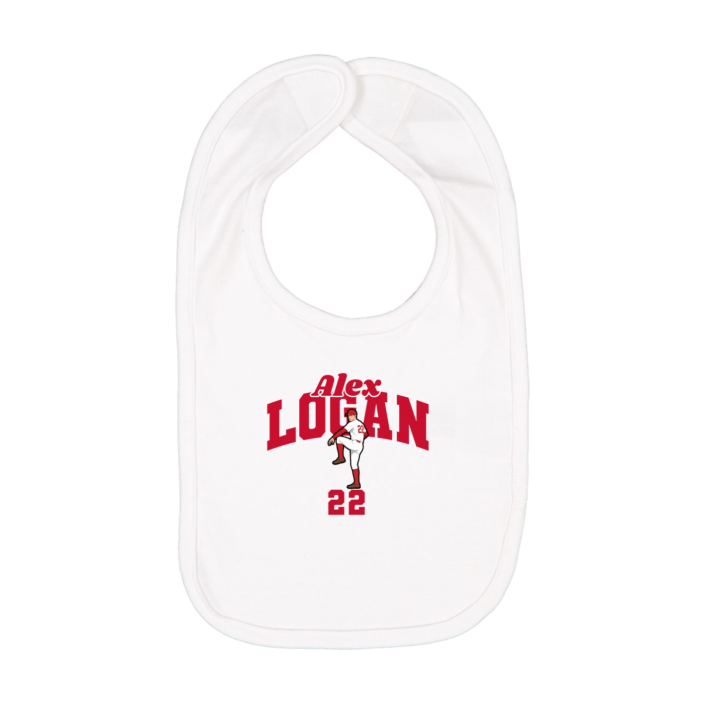 Infant Bib — Signature Arch in White