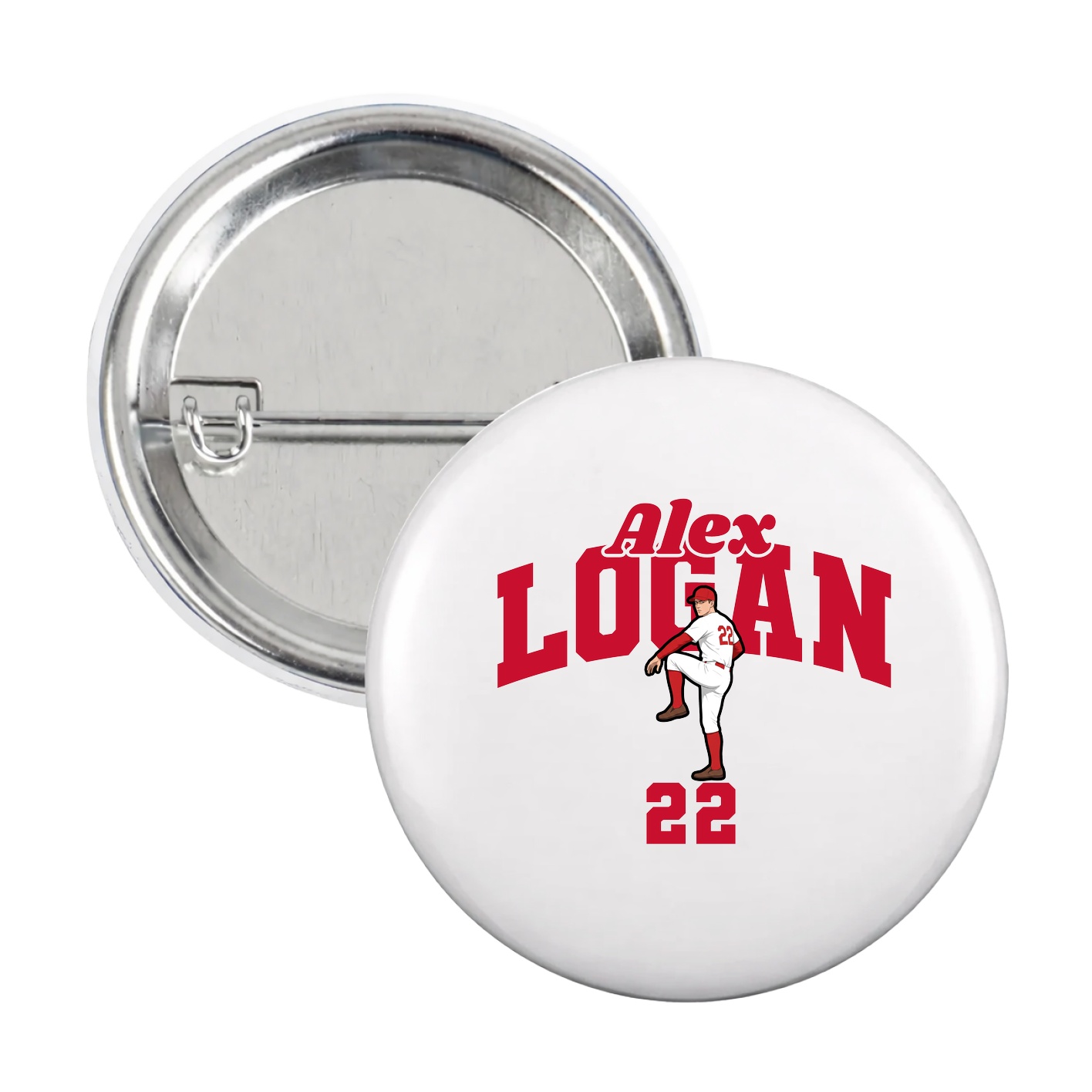 Game Day Button — Signature Arch in White