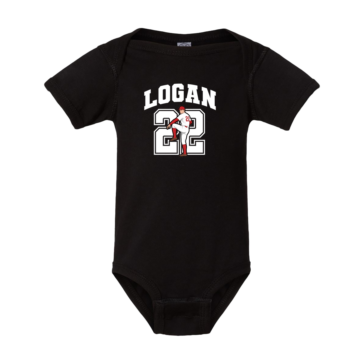 Baby Onesie — Number in Black