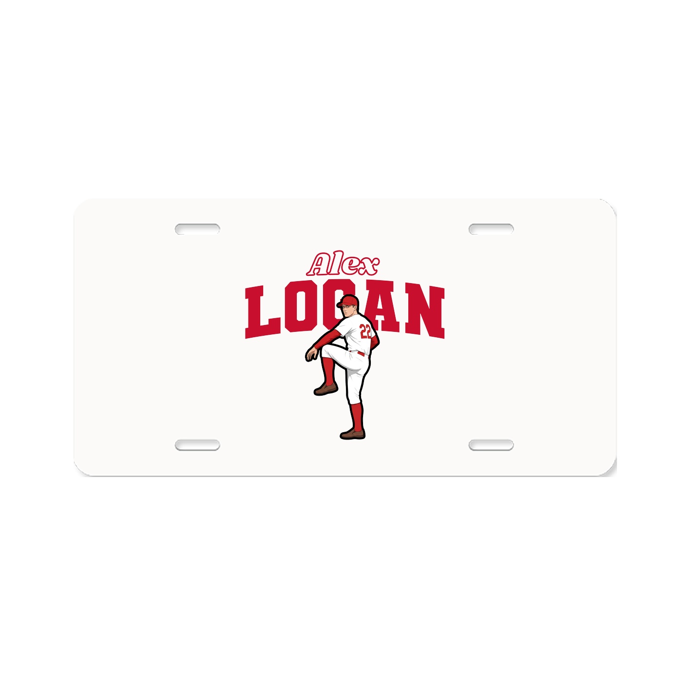 License Plate — Name Arch in Classic