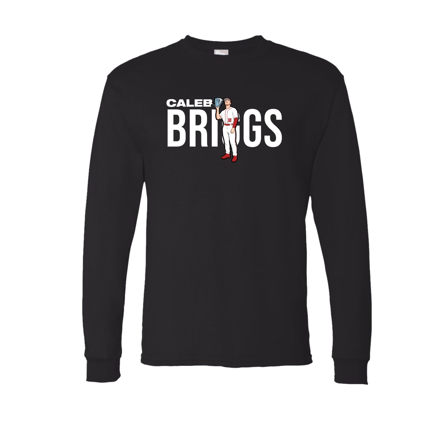 Long Sleeve Tee — Player Name in Black