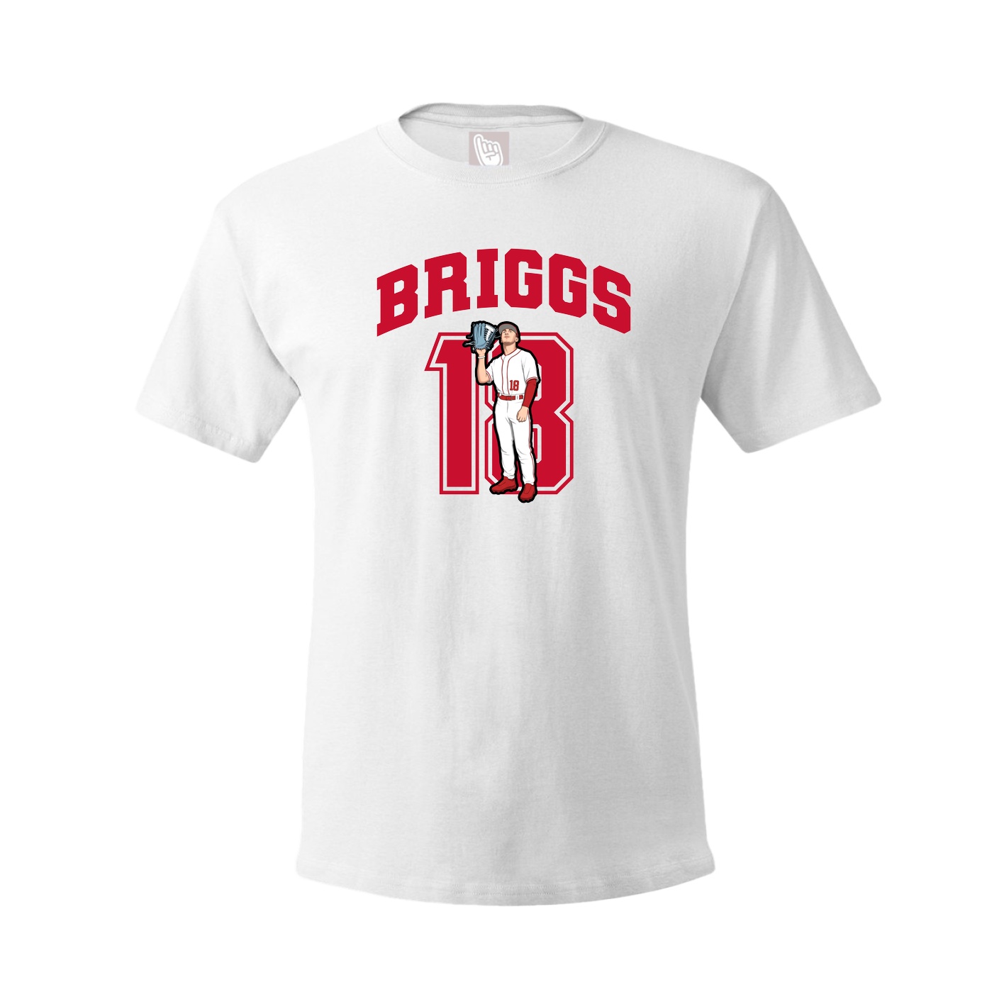 Youth Tee — Number in White