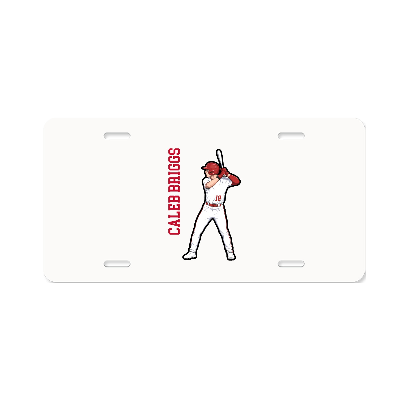 License Plate — Name Vertical in Classic