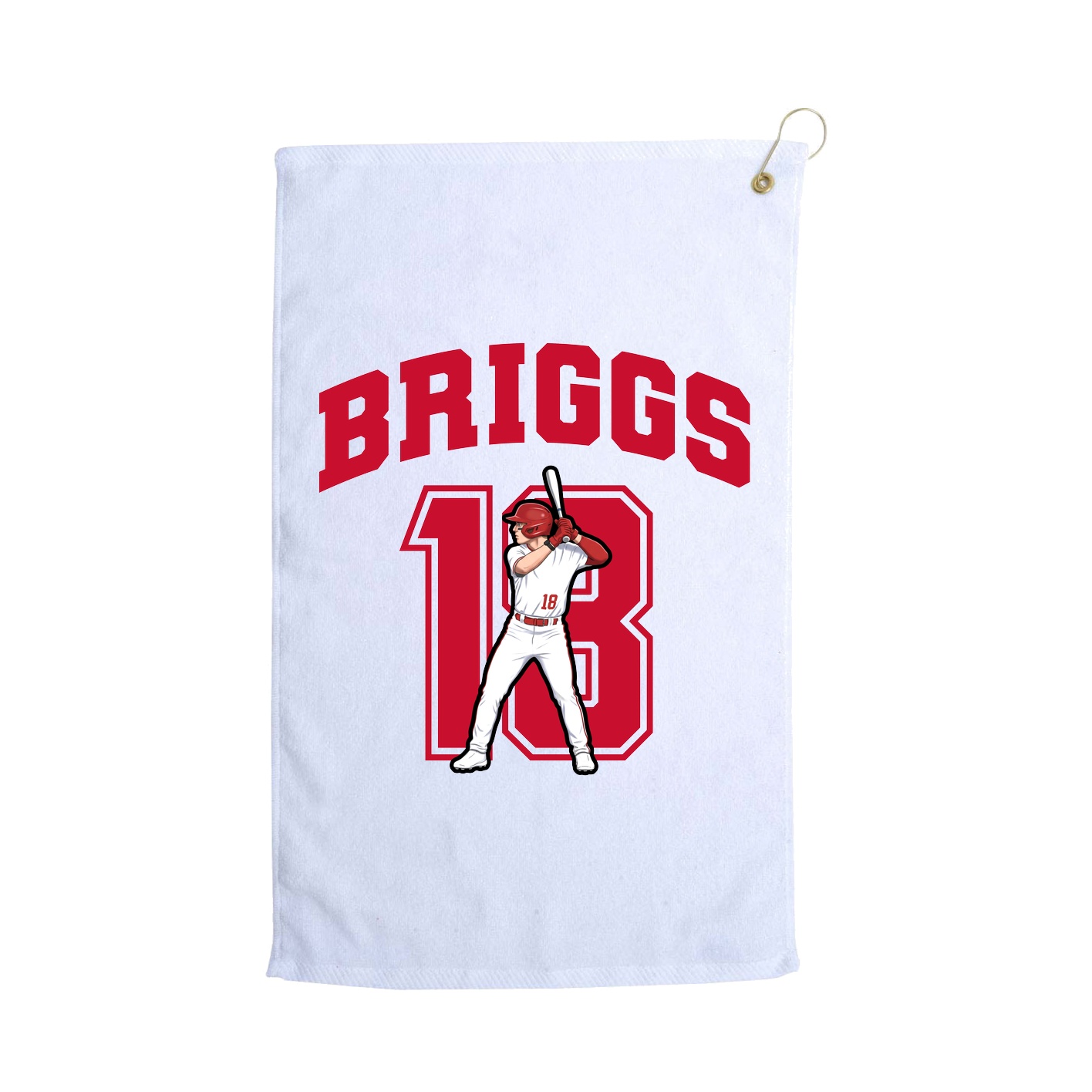 Golf Towel — Number in White