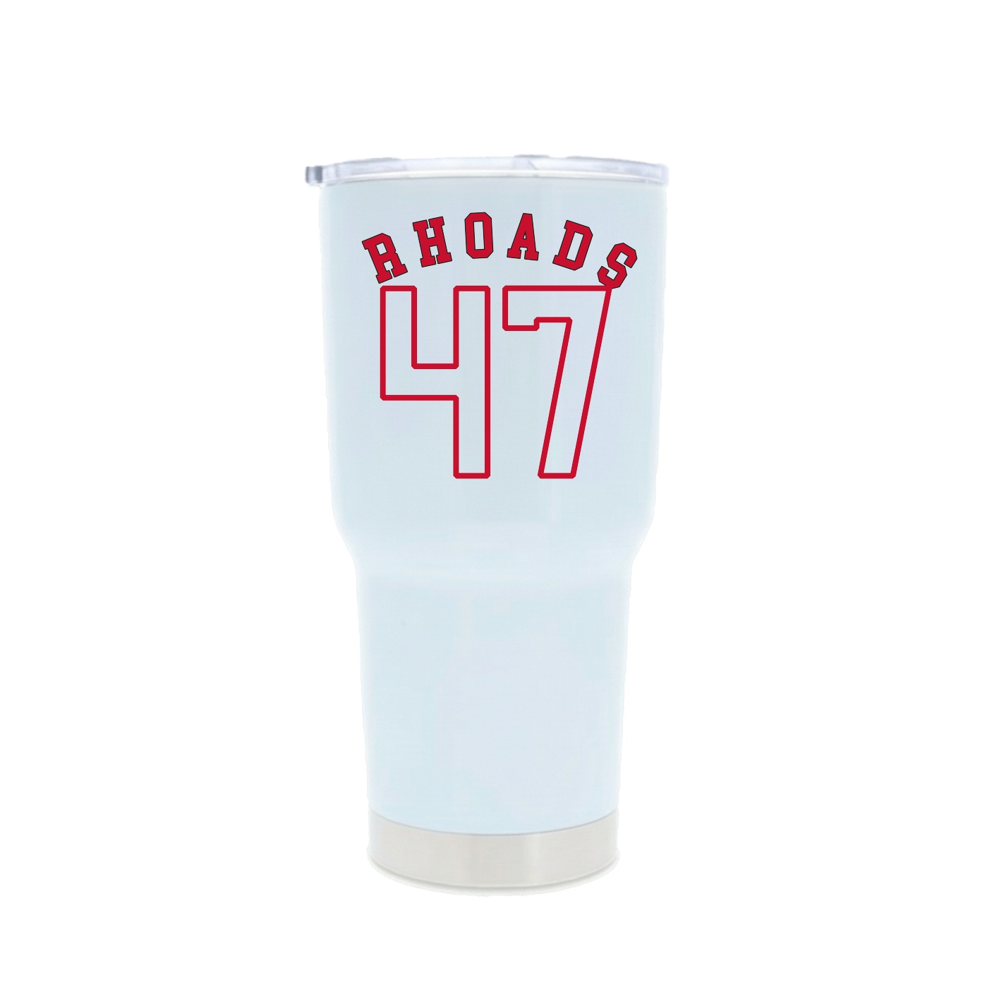 30oz Stainless Steel Tumbler — Shirsey Arch in White