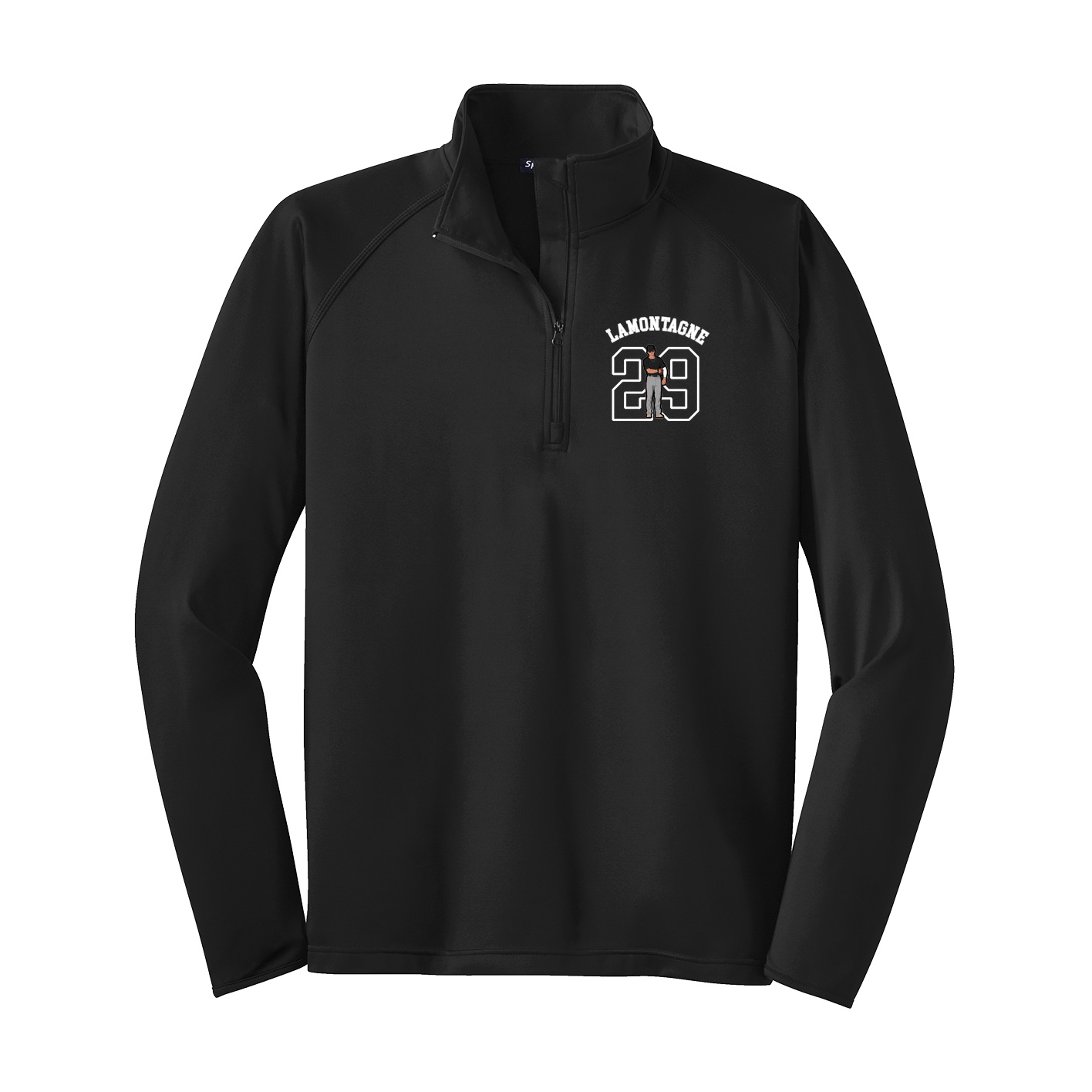 Q-Zip Pullover — Shirsey Arch in Black
