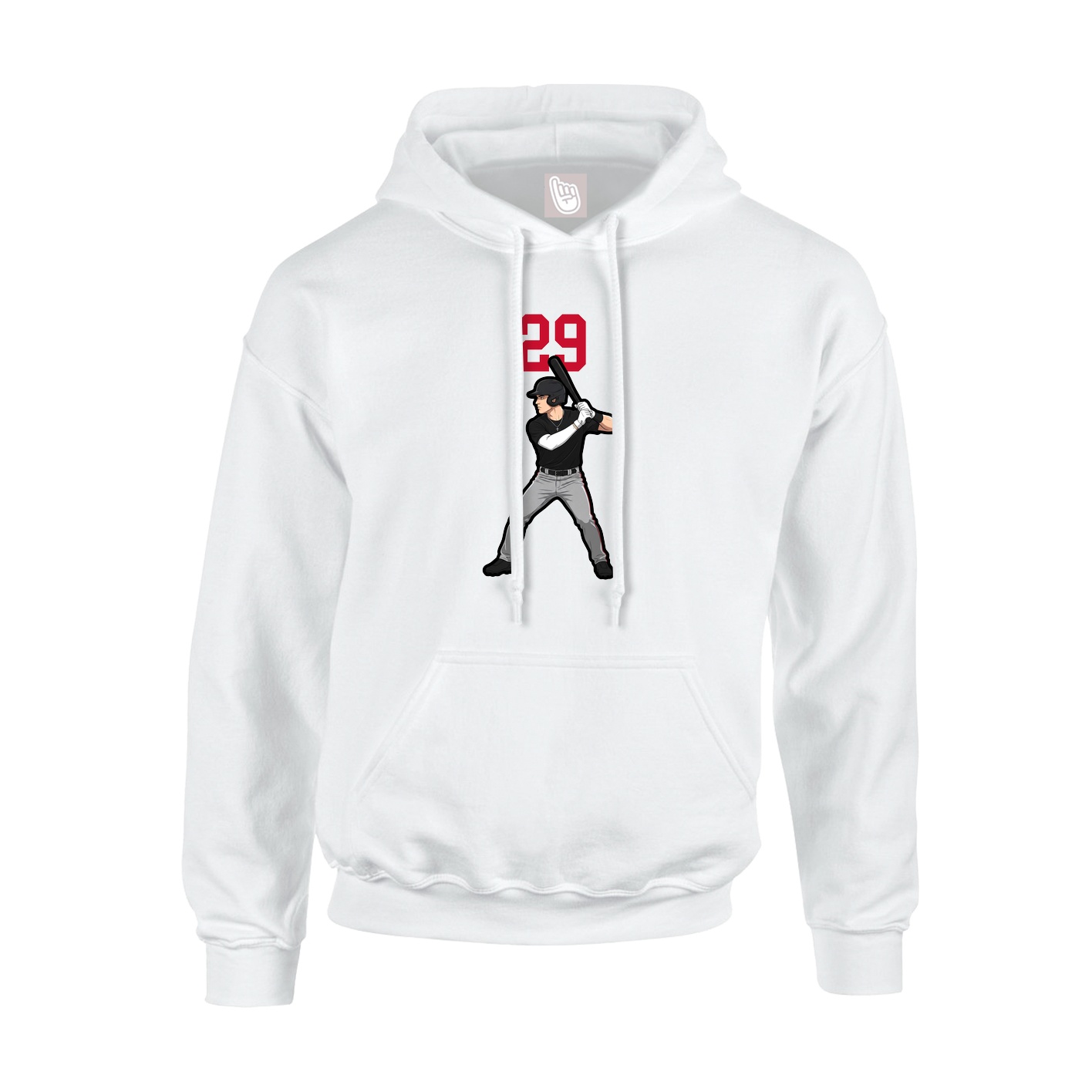 Hoodie — Number Top in White