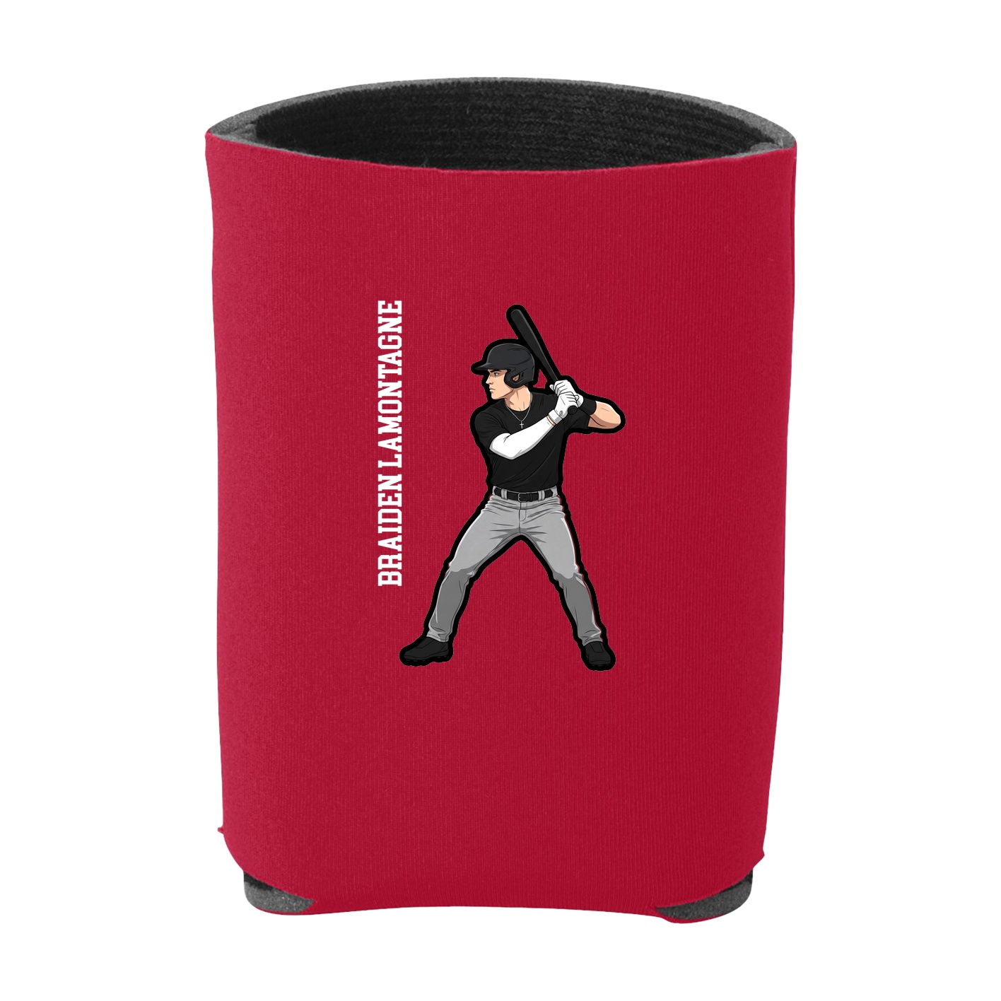 Can Holder — Name Vertical in Red