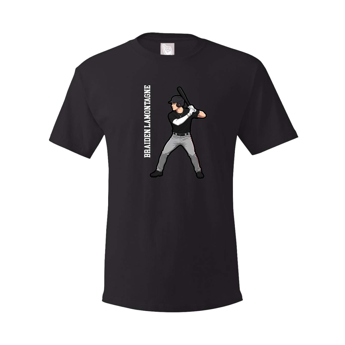 Tee — Name Vertical in Black