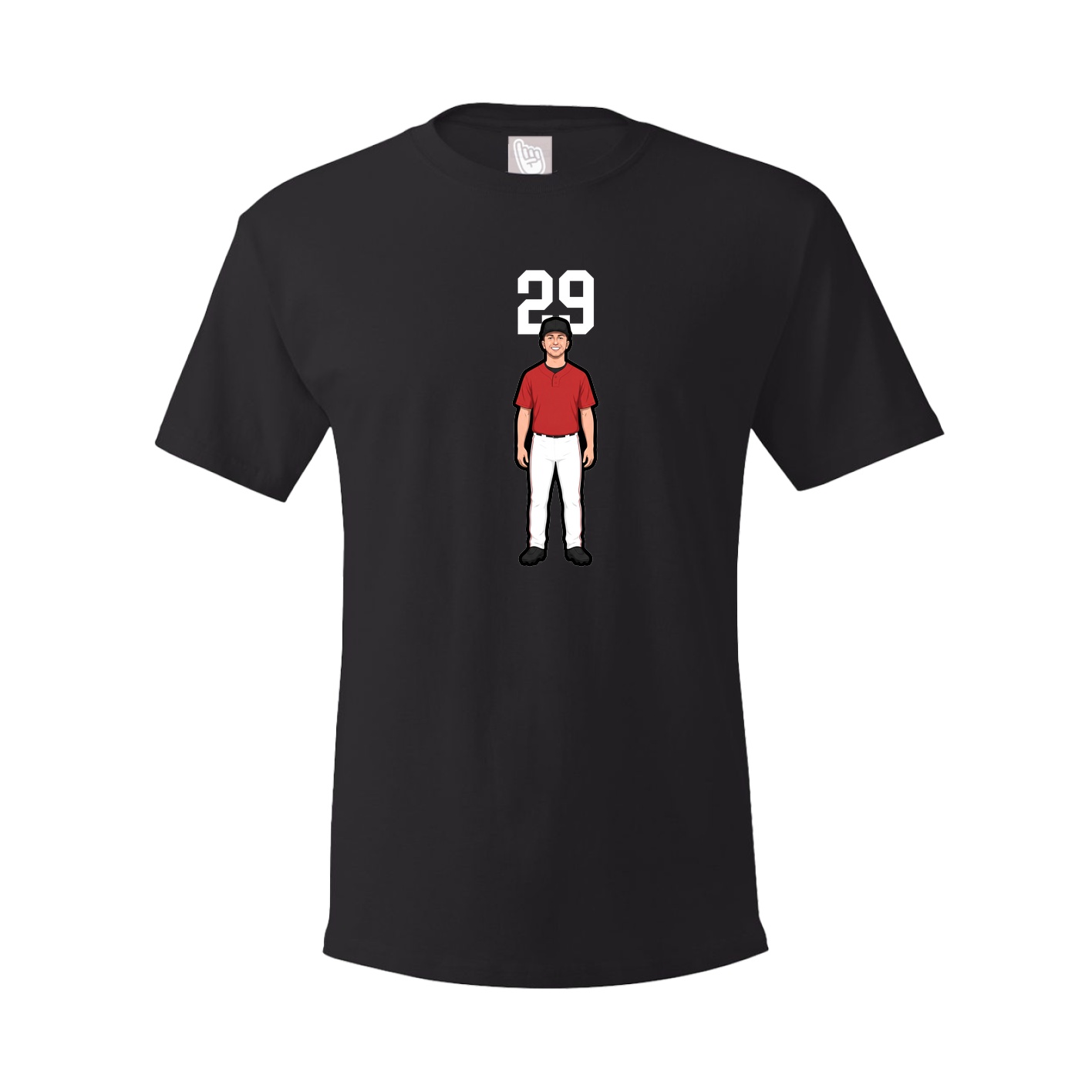 Youth Tee — Number Top in Black