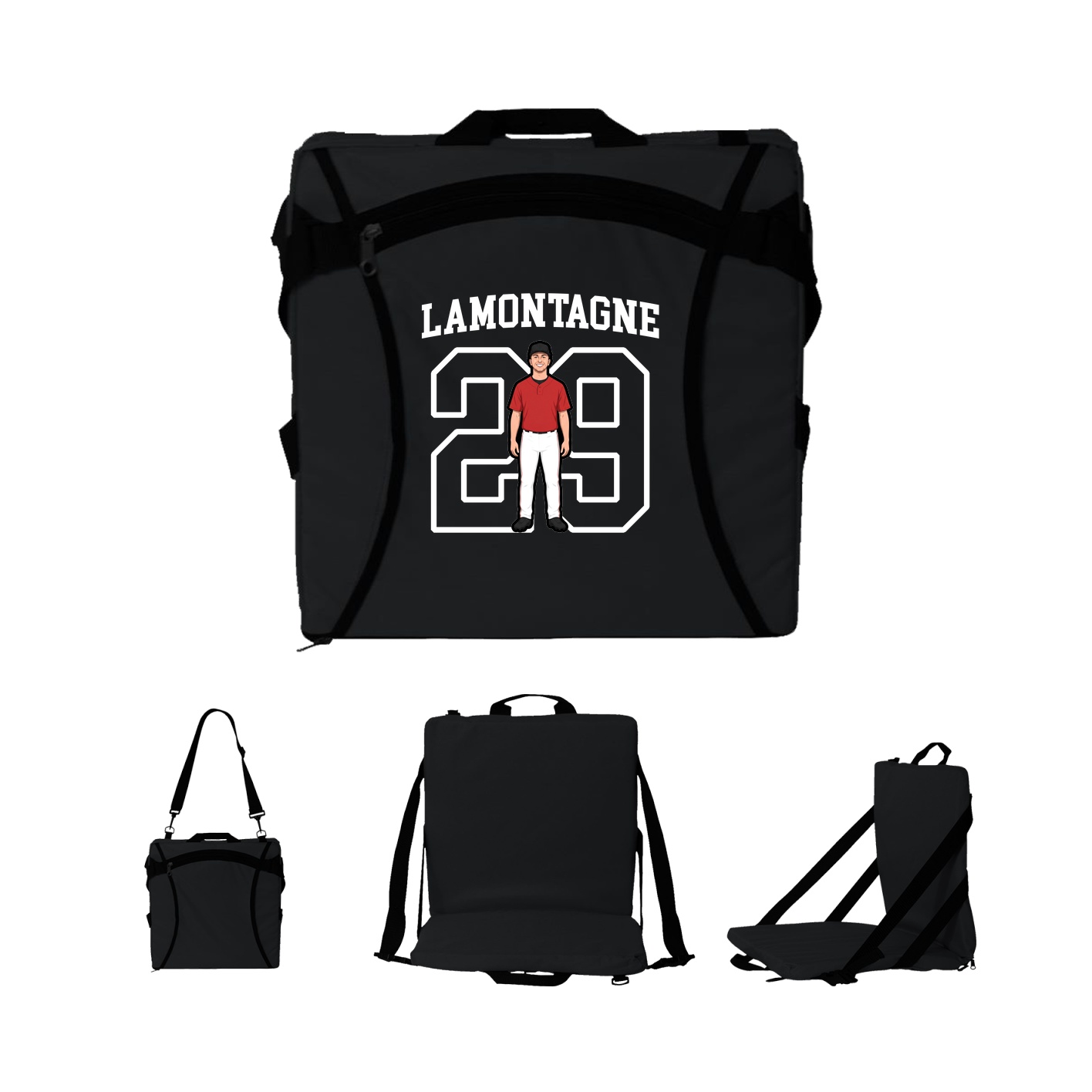Folding Stadium Seat — Shirsey in Black