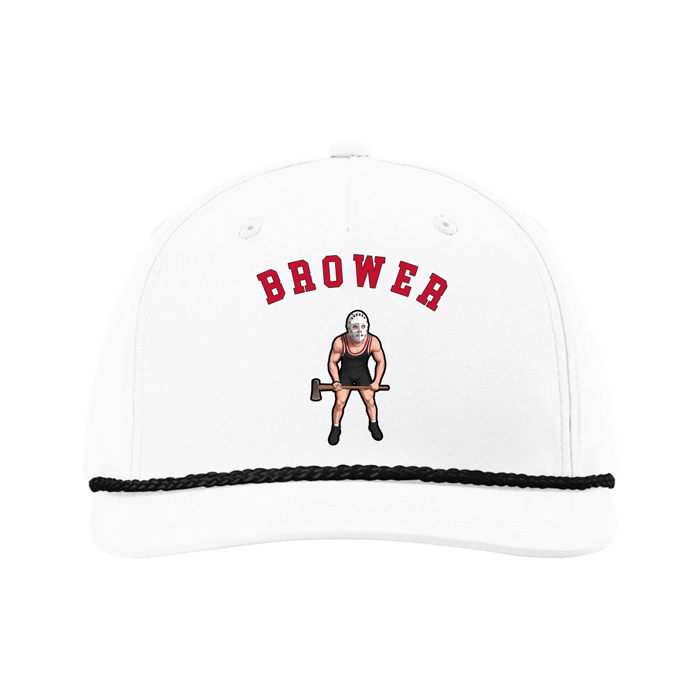 Five-Panel Classic Rope Cap — Shirsey Arch in White
