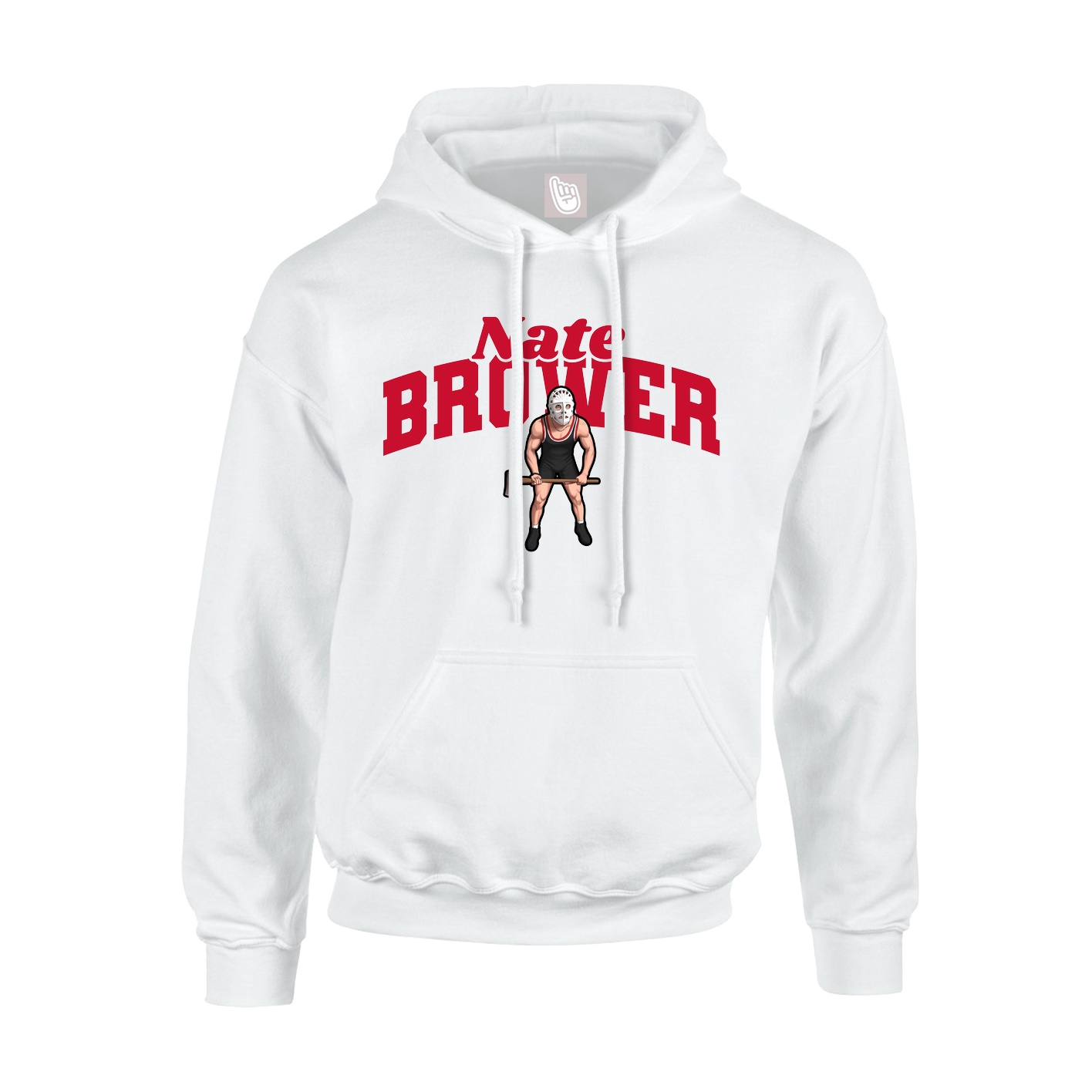 Hoodie — Signature Arch in White
