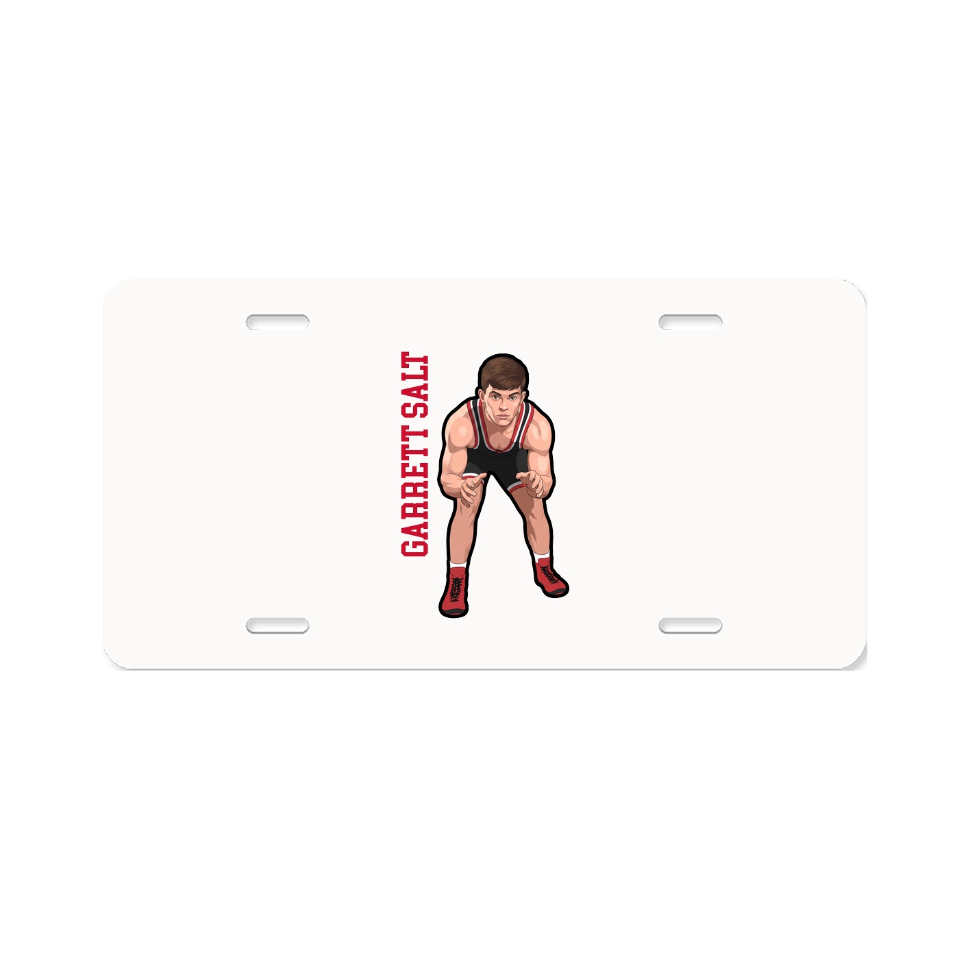 License Plate — Name Vertical in Classic