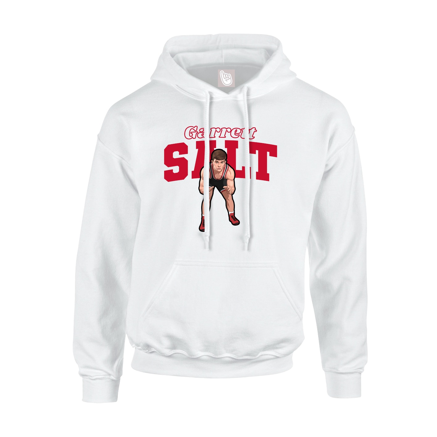 Hoodie — Name Arch in White