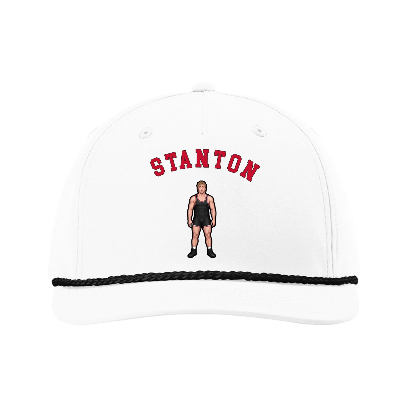 Five-Panel Classic Rope Cap — Shirsey Arch in White