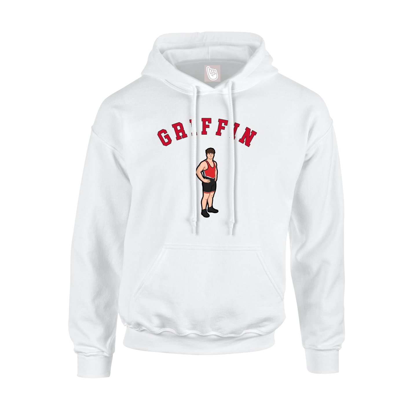Youth Hoodie — Shirsey Arch in White
