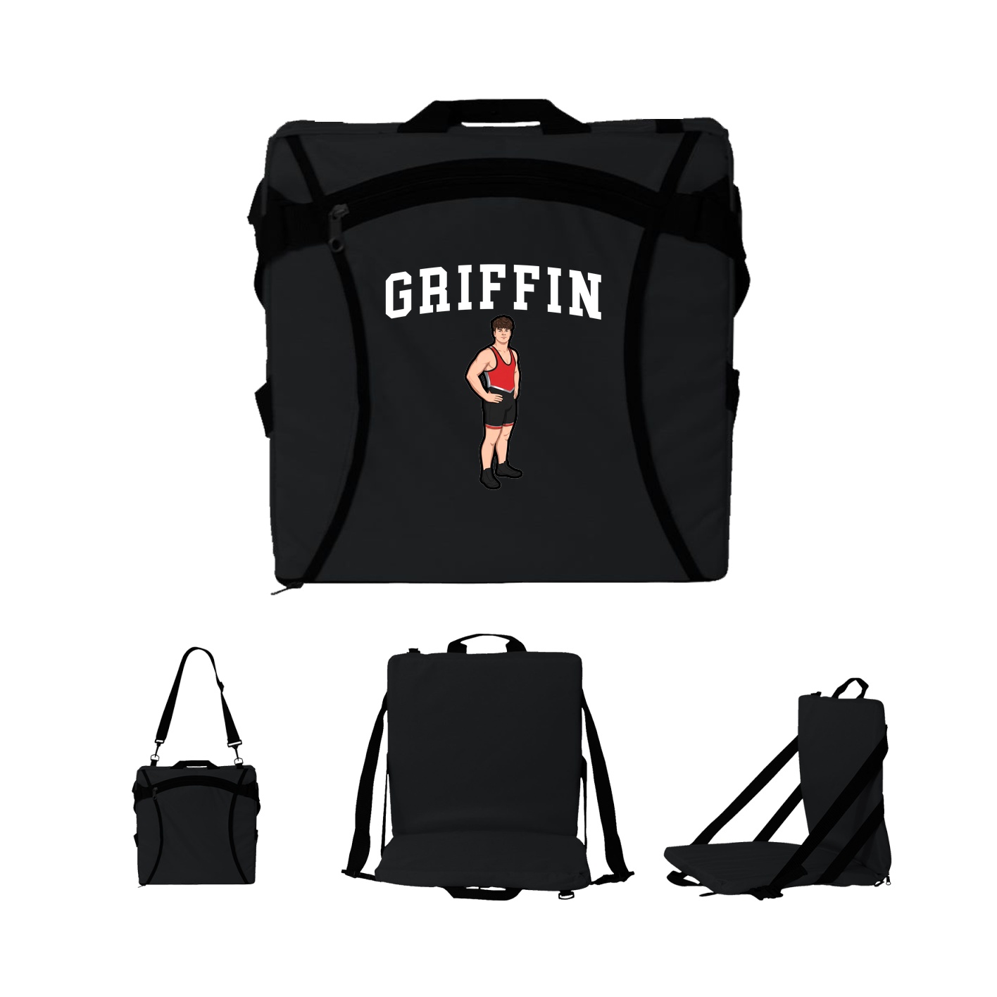 Folding Stadium Seat — Shirsey in Black