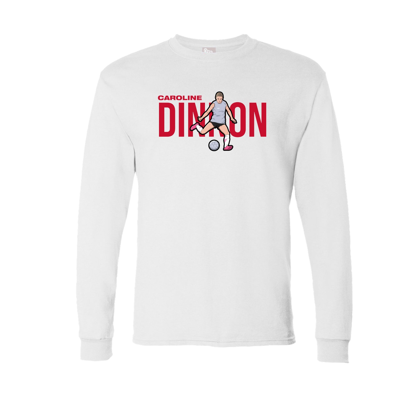 Long Sleeve Tee — Player Name in White