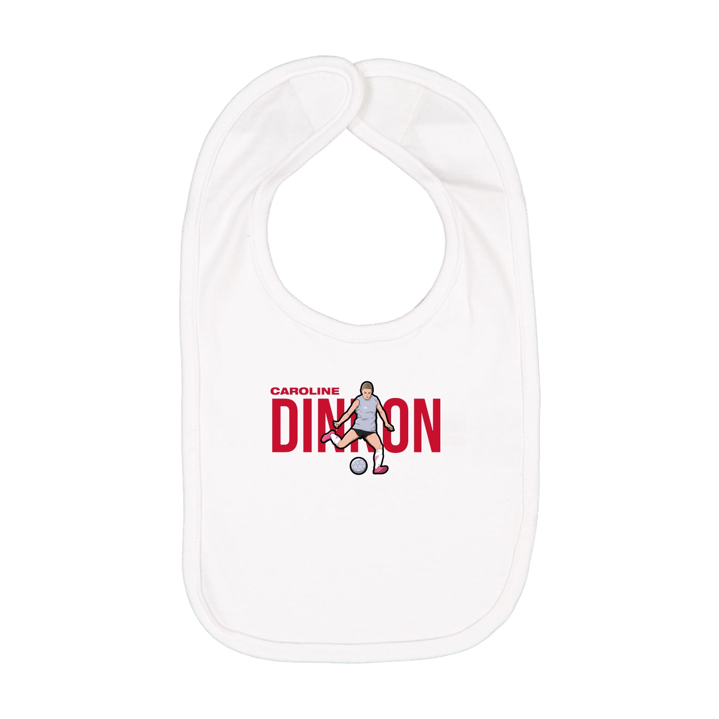 Infant Bib — Player Name in White