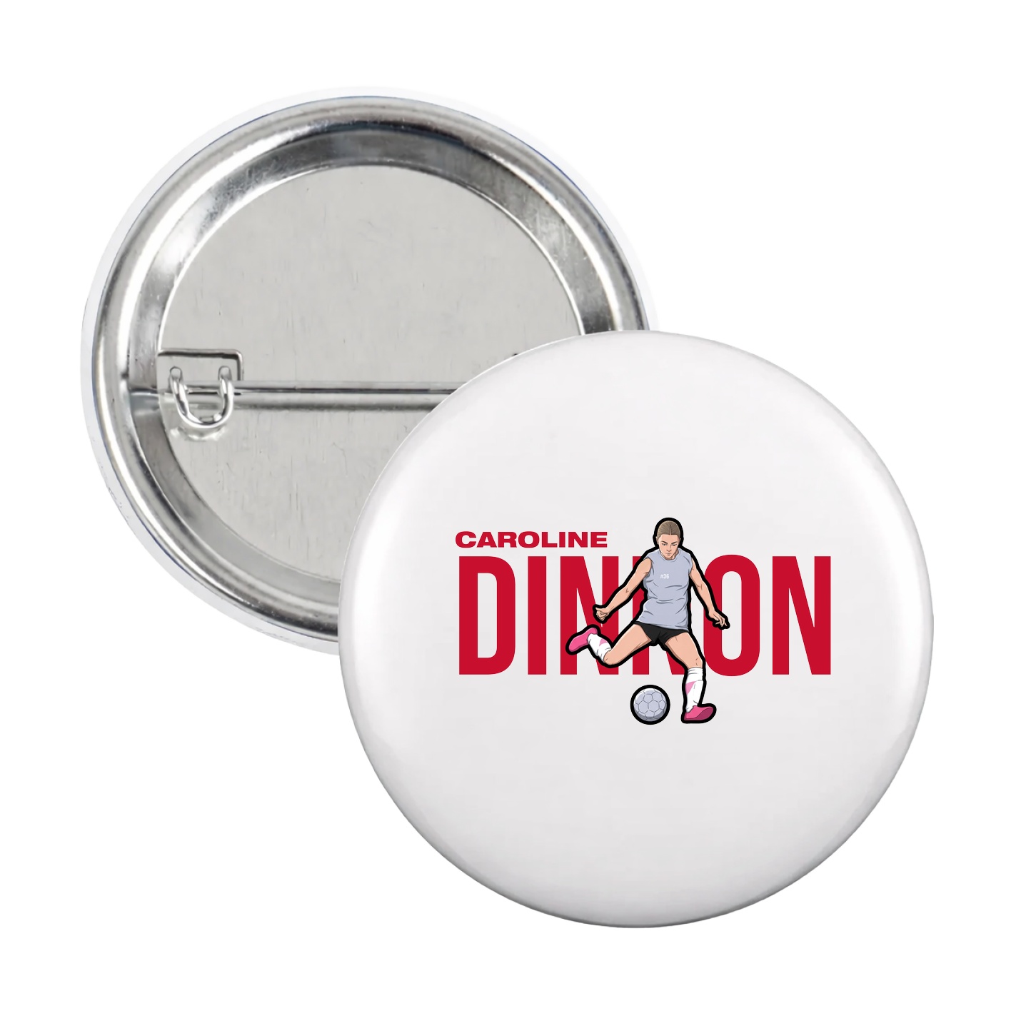 Game Day Button — Player Name in White