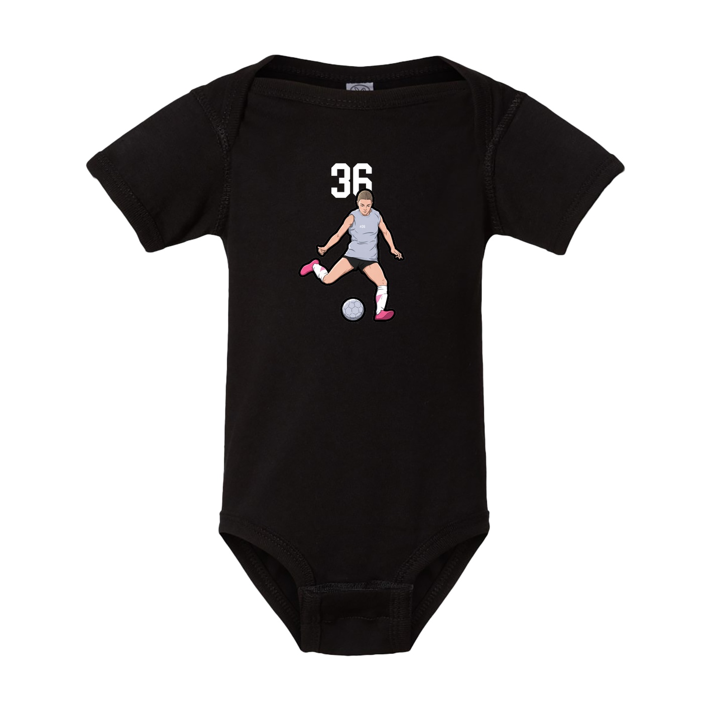 Baby Onesie — Number Top in Black