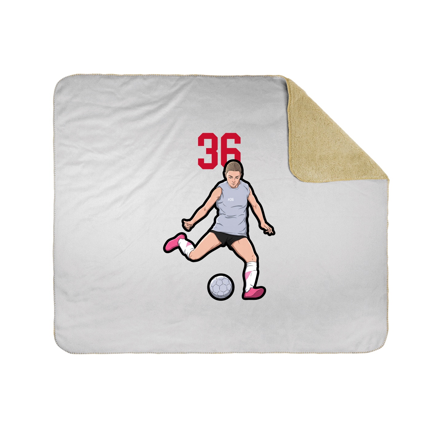 Throw Blanket — Number Top in White