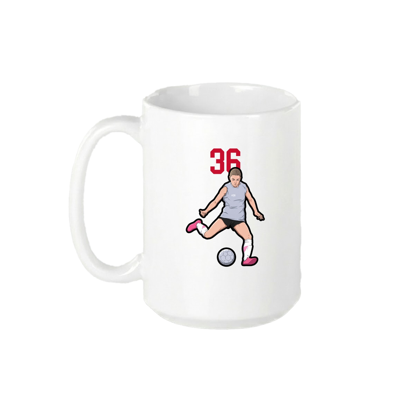 15oz Coffee Mug — Number Top in White
