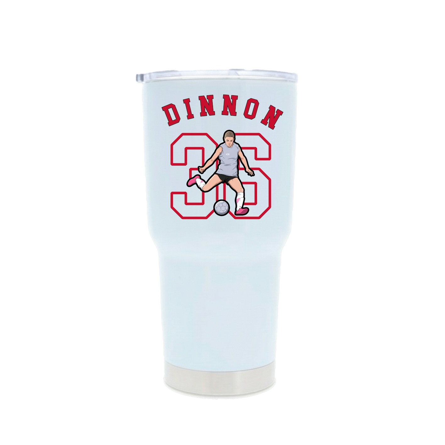 30oz Stainless Steel Tumbler — Shirsey Arch in White