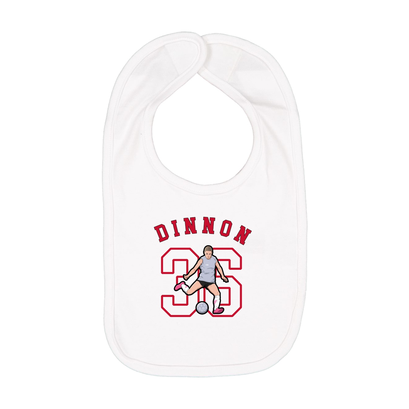 Infant Bib — Shirsey Arch in White