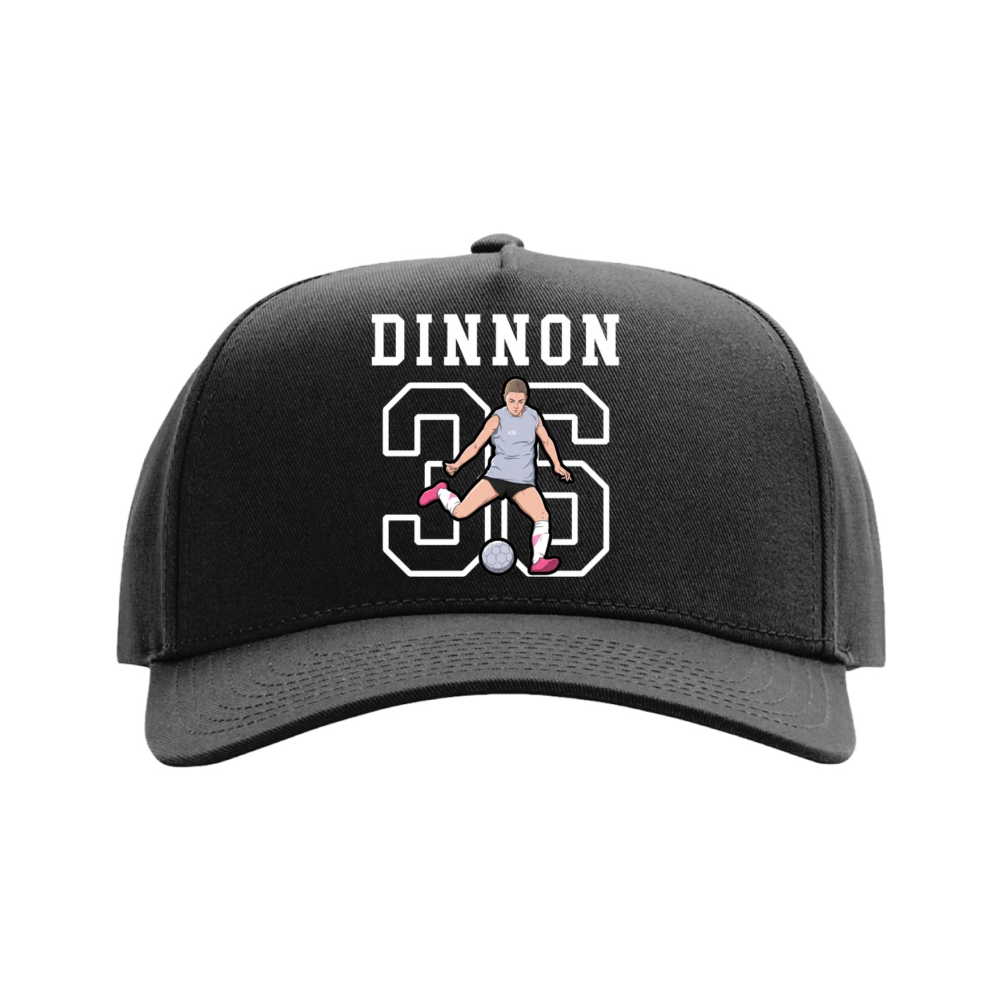 Full Fabric Five-Panel Champ Cap — Shirsey in Black
