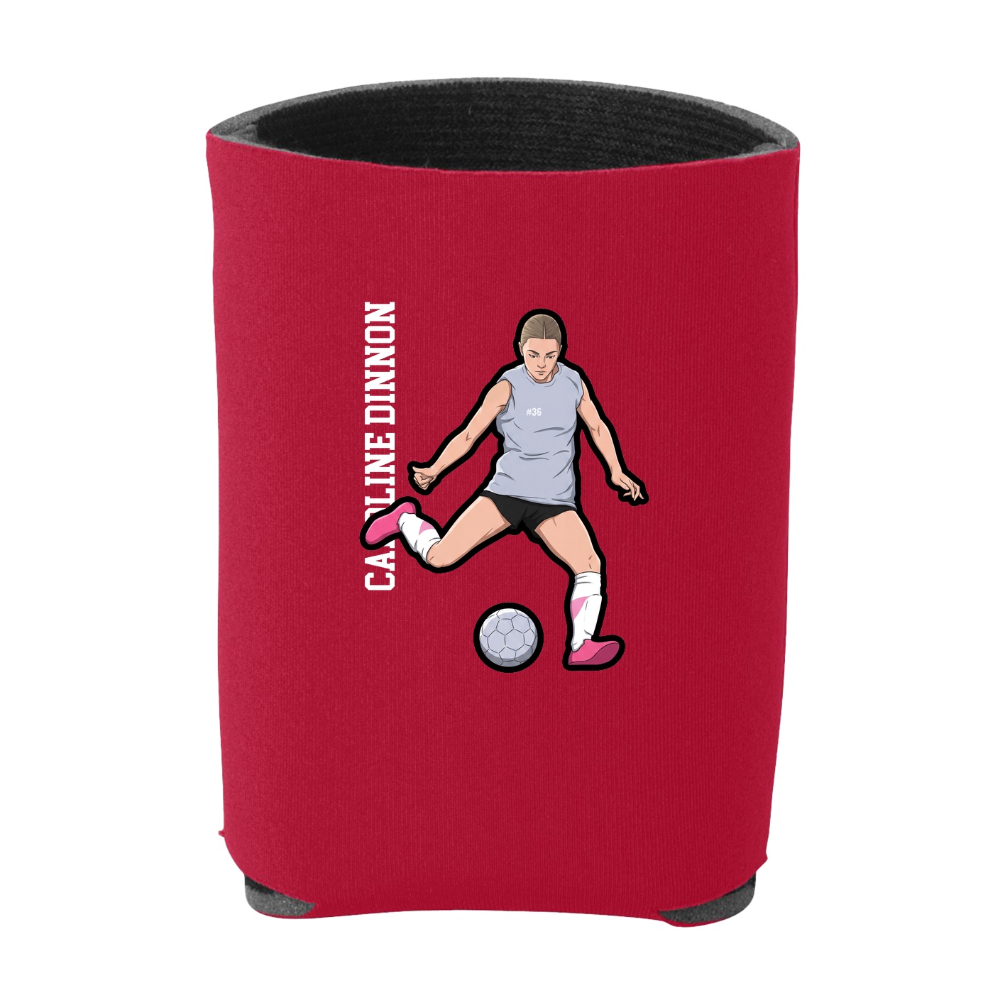 Can Holder — Name Vertical in Red