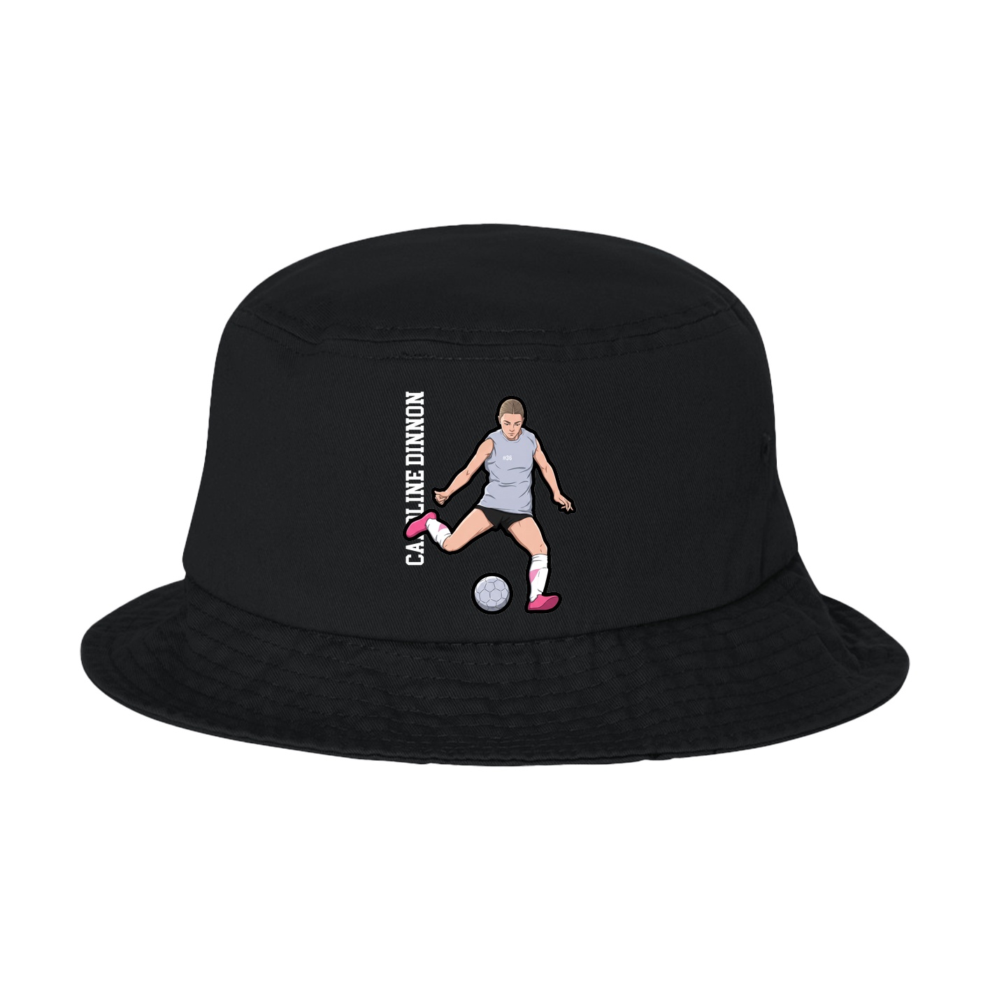 Bucket Cap — Name Vertical in Black