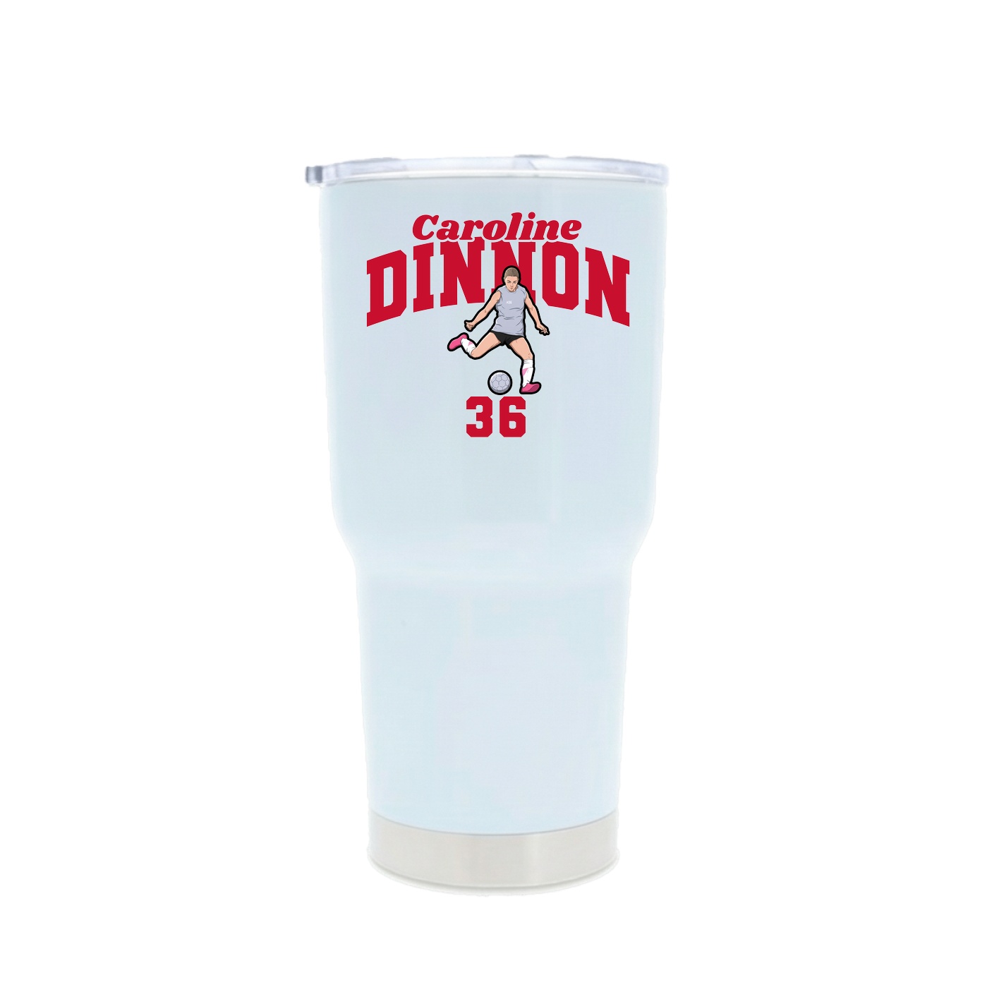 30oz Stainless Steel Tumbler — Signature Arch in White