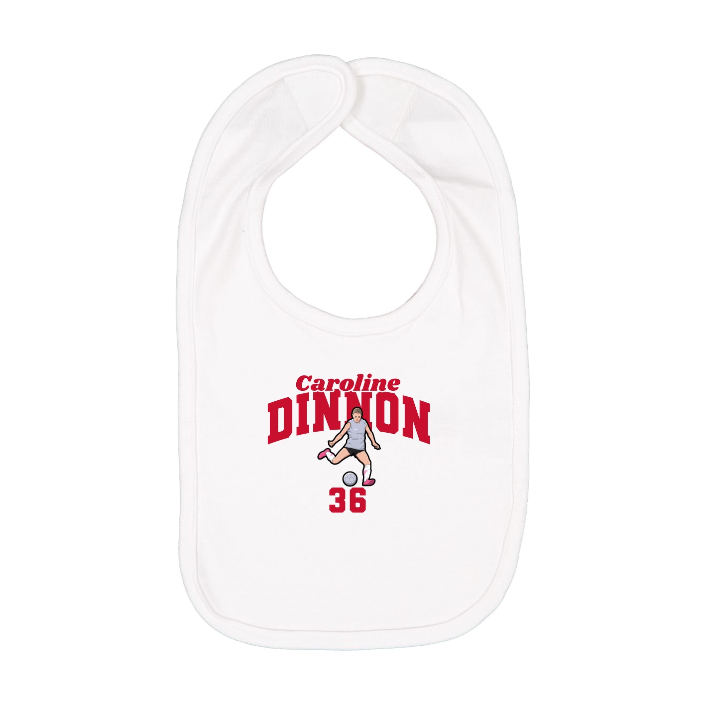 Infant Bib — Signature Arch in White