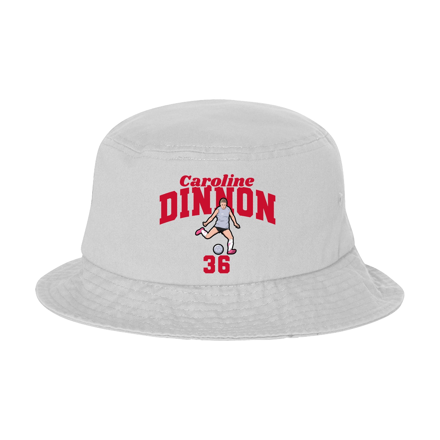 Bucket Cap — Signature Arch in White