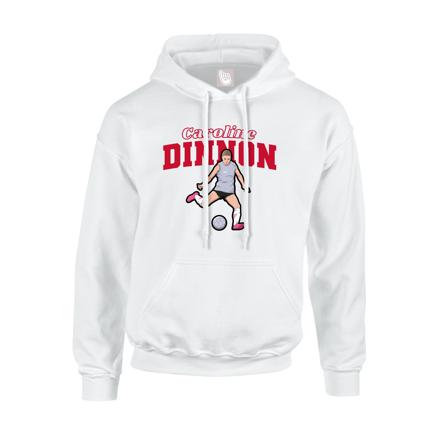Hoodie — Name Arch in White