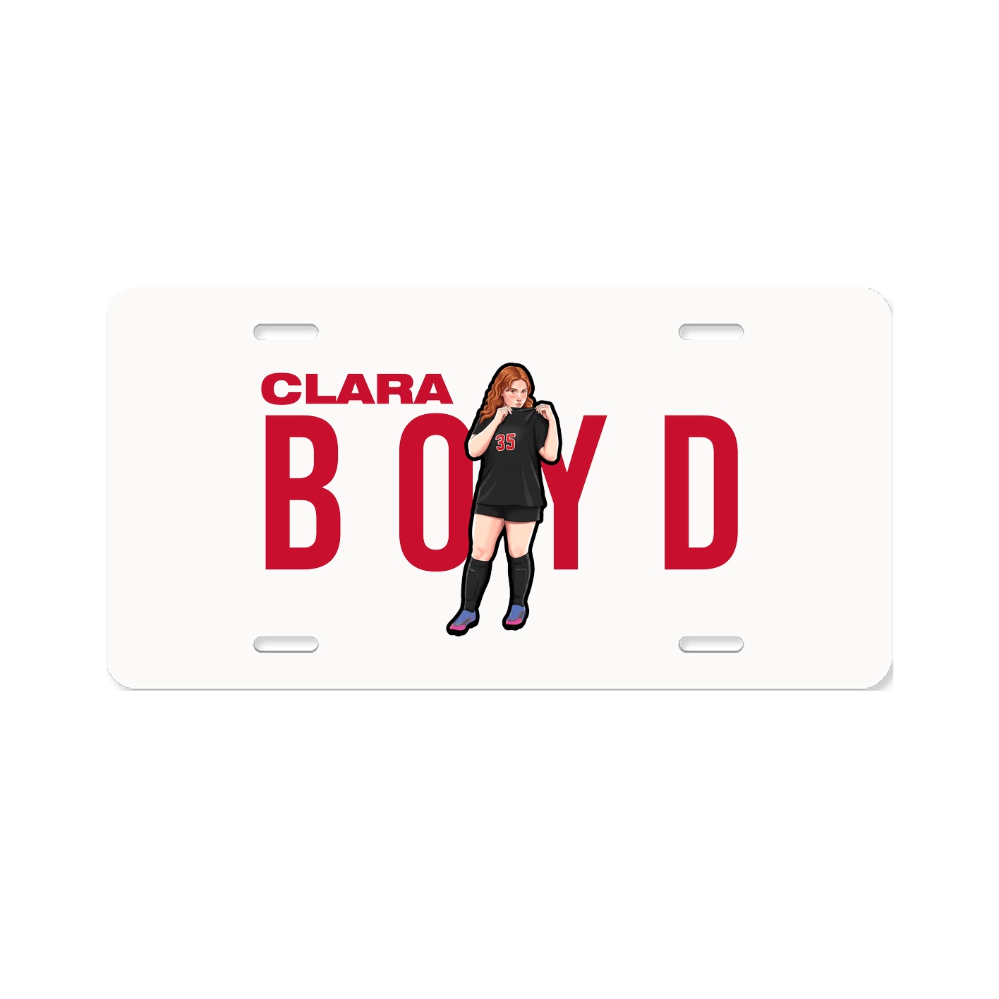 License Plate — Player Name in Classic