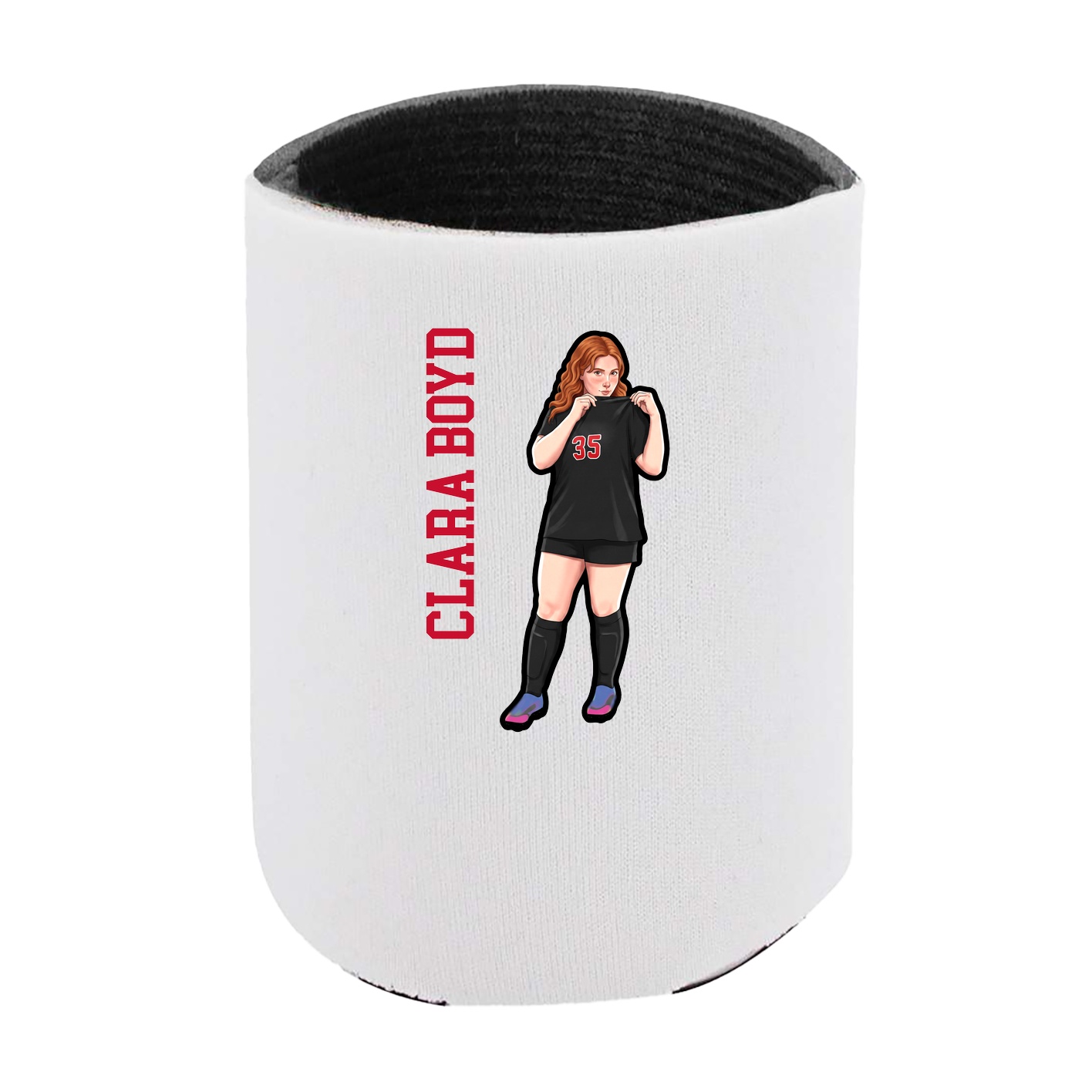 Can Holder — Name Vertical in White