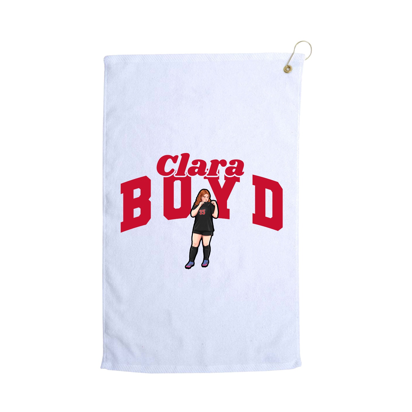 Golf Towel — Signature Arch in White