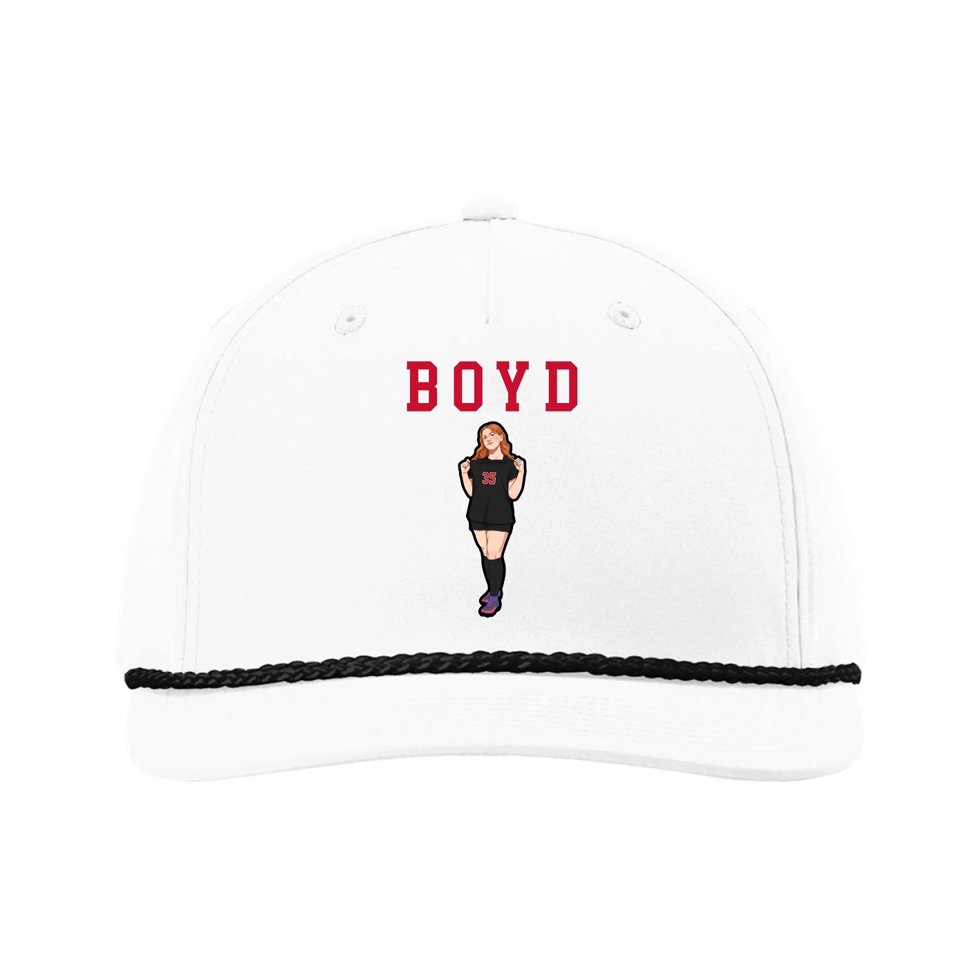 Five-Panel Classic Rope Cap — Shirsey in White