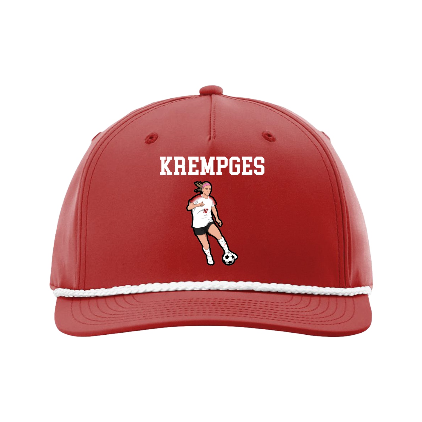 Five-Panel Classic Rope Cap — Shirsey in Red